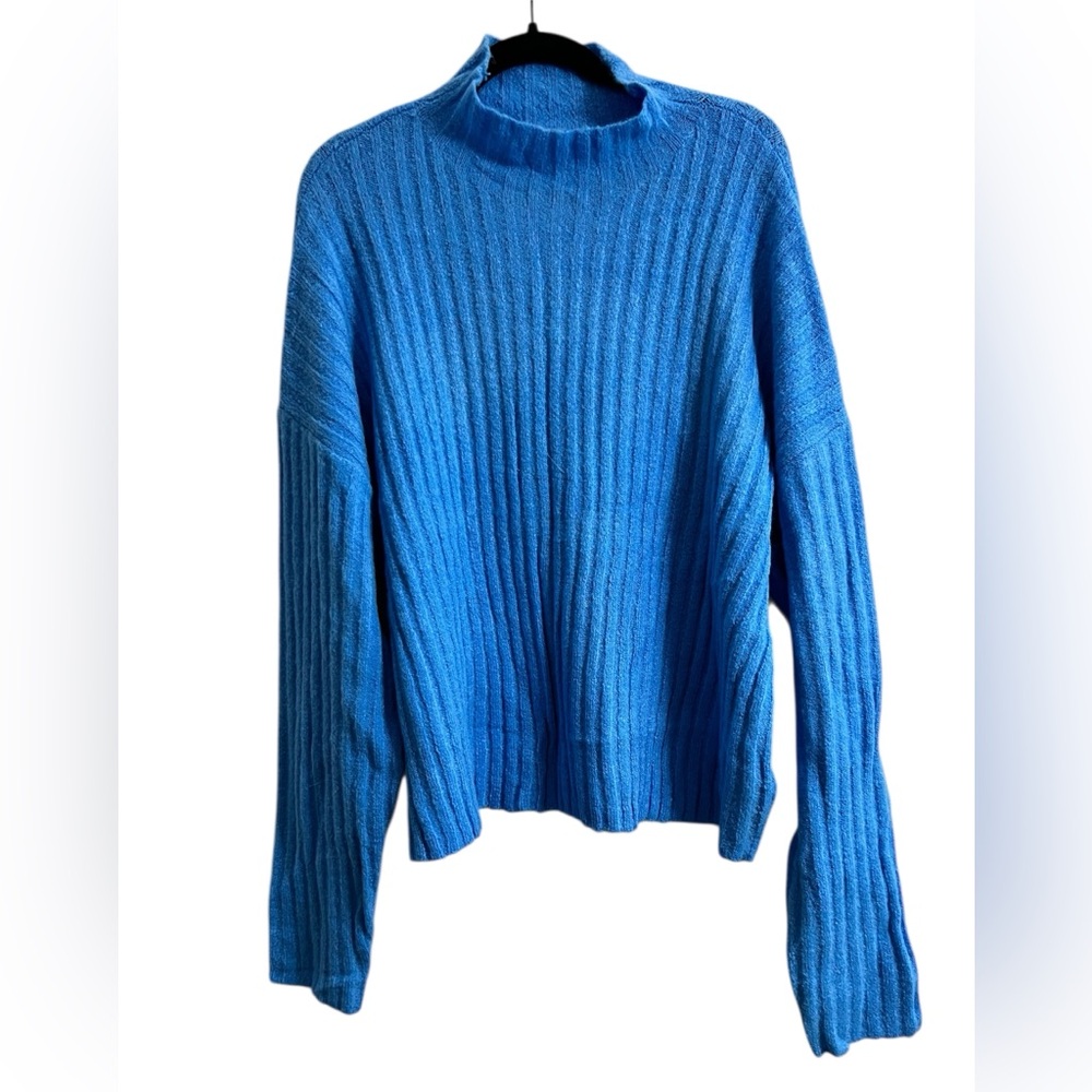 Double Zero Women’s Soft Ribbed Mock Neck Sweater